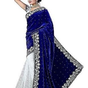 Beautiful Party wear Lace with Velvet